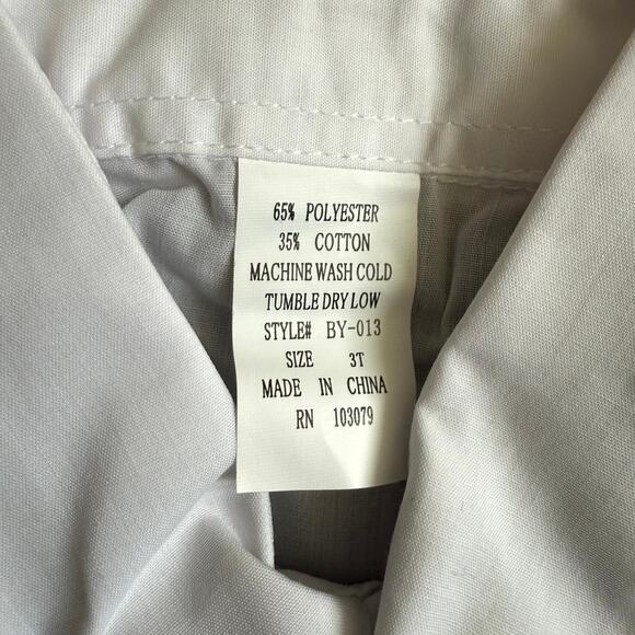 Vintage 90s Suit Set Boys Size 3T Black White Polyester Blend Formal 4-Piece - Picture 4 of 7